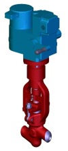Клапан (вентиль) запорный под приварку с электроприводом (ЭП-З-100-24-А2-05-В-У1) 1с-14-1ЭН DN 10 PN 37,3 МПа Т280 °С, корпус ст. 20