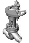 Клапан (вентиль) запорный под приварку ручной 1с-8-2 DN 80 PN 10,0 МПа Т450 °С, корпус ст. 25Л
